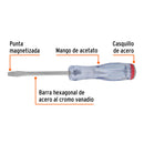Desarmador plano de golpe 3/16" x 3",