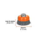 CARDA COPA 3", ALAM. ONDULADO FINO M14