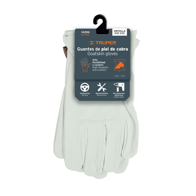 Guantes de piel de cabra, tipo operador, Truper