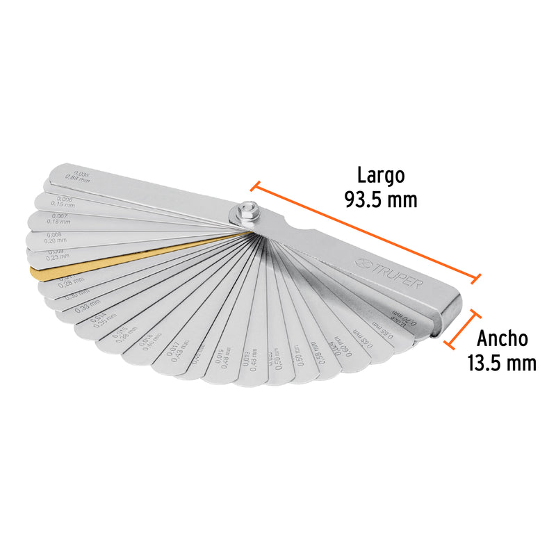 Calibrador de 32 hojas std / mm