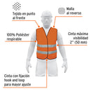 Chaleco de seguridad Truper con cintas de alta visibilidad