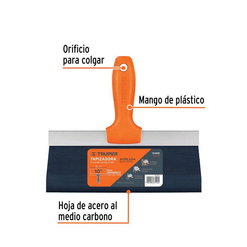Espátula tapizadora de 10" acero al medio carbono