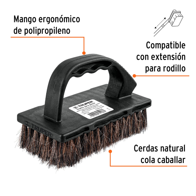 Cepillo para pintor Truper, superficies extrarrugosas