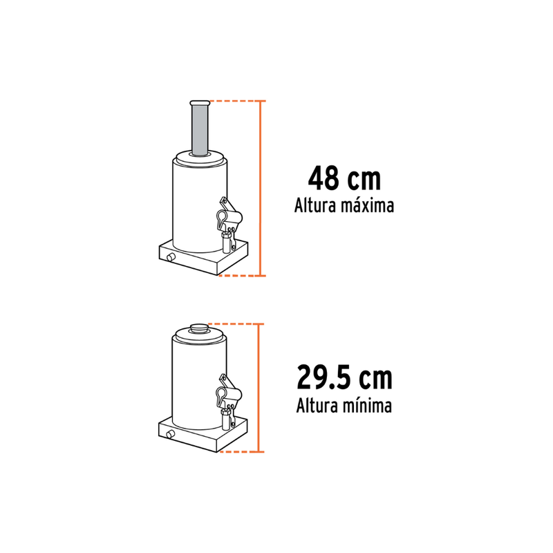 GATO HIDRAULICO BOTELLA 50 TON TRUPER