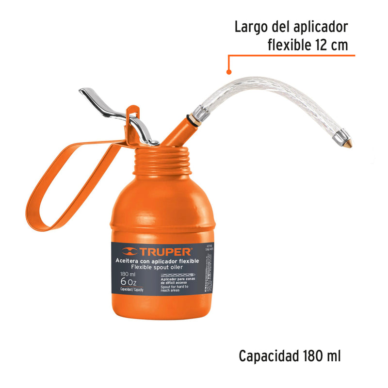 Aceitera de 180 ml (6 oz) con aplicador flexible