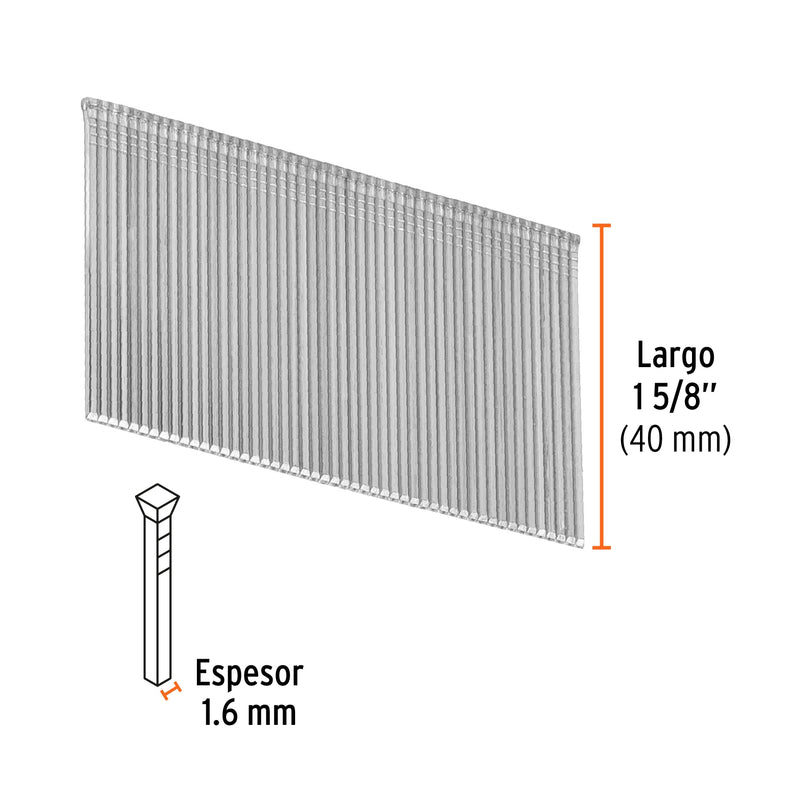 2500 clavos calibre 16, 40 mm para CLNE-16, Truper