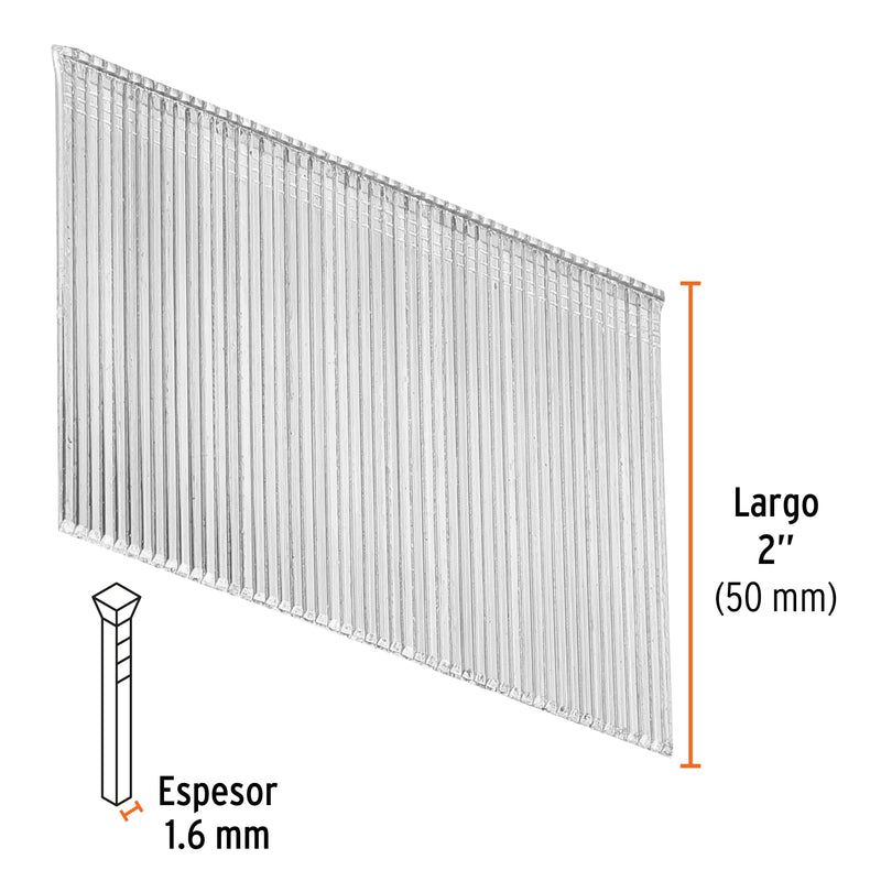 2500 clavos calibre 16, 50 mm para CLNE-16, Truper