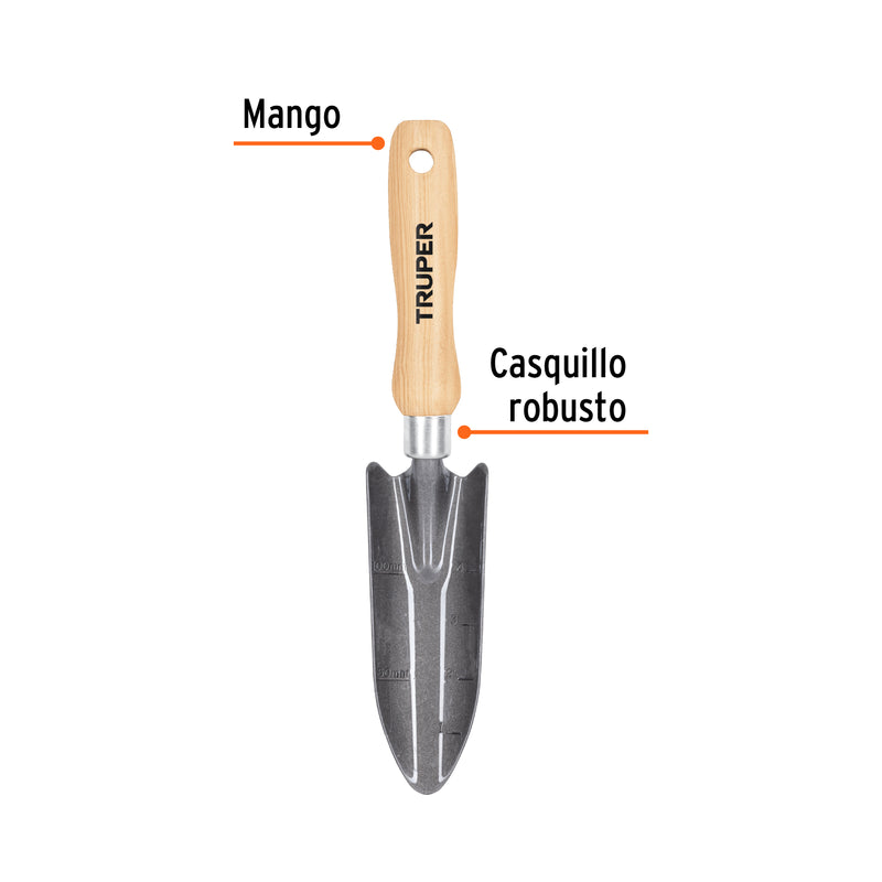 Transplantador para jardín Truper, mango de 6" (15 cm)