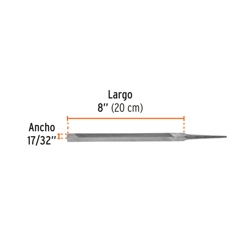 Lima triángulo pesado 8", 34 dpp