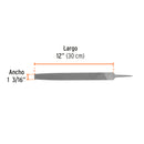 Lima plana bastarda 12"