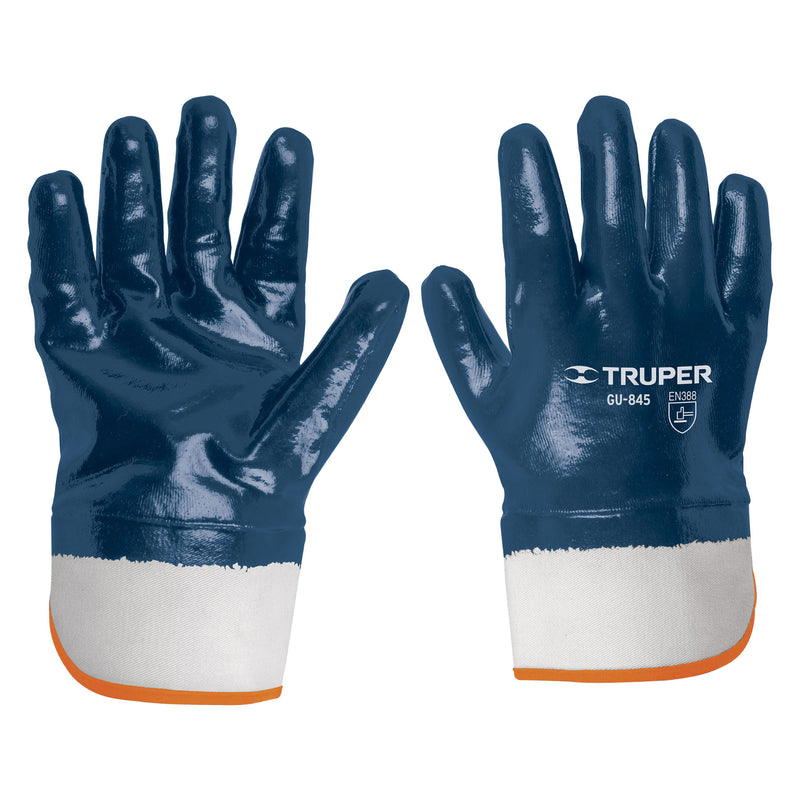 Guantes de algodón Truper, recubiertos de nitrilo