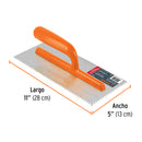 Llana dentado triangular Truper 11", 6 remaches