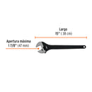 Llave ajustable (perico) 15" profesional pavonada