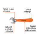 Llave ajustable (perico) 8" cromada mango de PVC