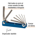 Juego de 8 llaves allen Truper, tipo navaja