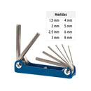 Juego de 8 llaves allen Truper, tipo navaja