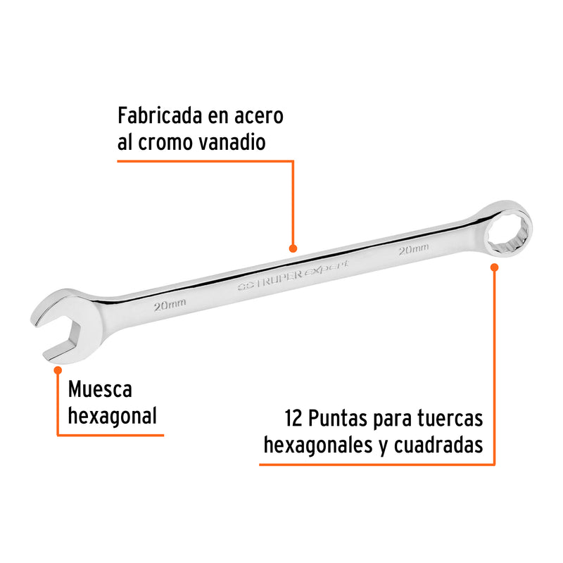 Llave combinada extralarga 20 mm x 287 mm de largo