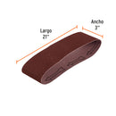 LIJA EN BANDA 3X21" GR-36 P/MADERA PAQUETE DE 5