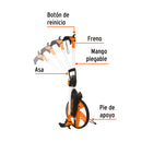 Odómetro con freno, rueda de 13", Truper