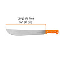 Machete estándar Truper de 16" (41 cm), Cacha Naranja Remachada