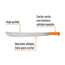 Machete estándar Truper de 22" (56 cm), cacha naranja remachada