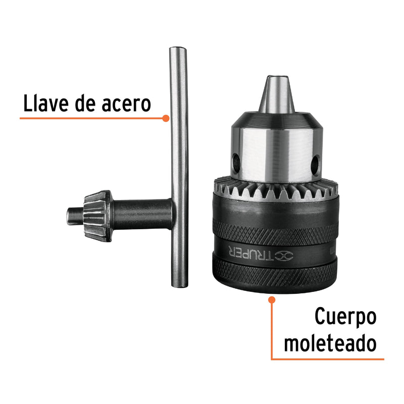 Broquero de 1/2" con llave, Truper