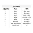 Juego de 16 seguetas Truper para caladora zanco "T", corte recto