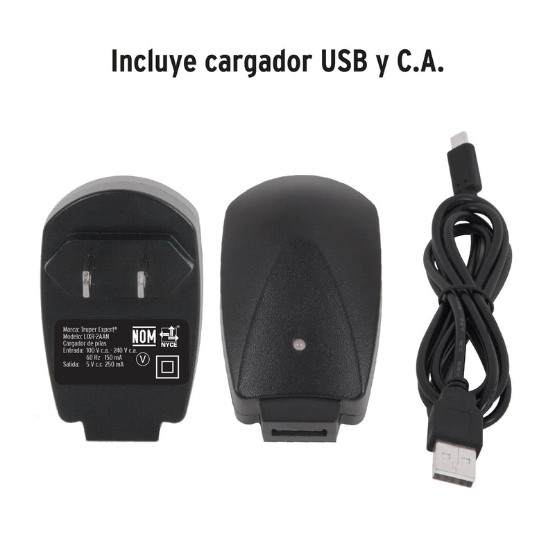Linterna LED recargable de aluminio Truper 500 lm
