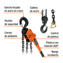 Aparejo Truper de 6 Toneladas, con palanca