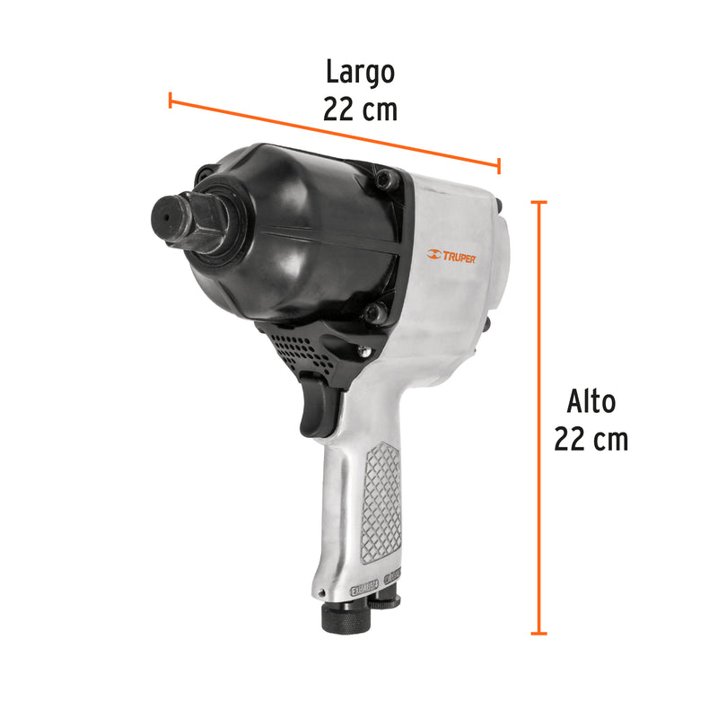 Llave de impacto neumática 3/4", industrial, Truper