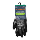 Guantes de nylon Truper recubiertos de nitrilo arenoso, talla Mediano