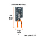 PINZA PUNTA Y CORTE 7" MANGO PVC, TRUPER