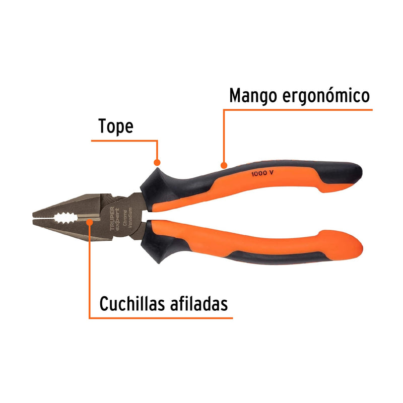 Pinza para electricista Truper de 7" (18cm)