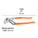 Pinza de extensión 10" (25cm) mango de PVC, Truper