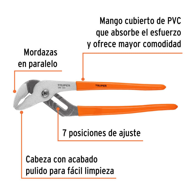 Pinza de extensión 12" (30 cm) mango de PVC, Truper