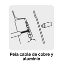 Pinza de 9" (23 cm) pela cables Truper 26 a 10 AWG