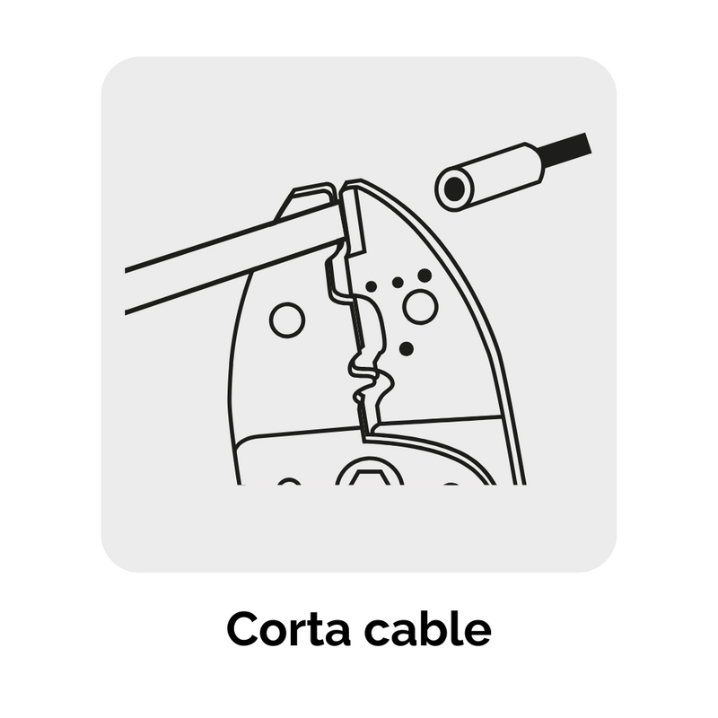 Pinza de 9" (23 cm) pela cables Truper 26 a 10 AWG