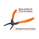 Pinza punta recta 7" para cerrar anillos, mango de PVC
