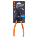 Pinza punta recta 7" para cerrar anillos, mango de PVC