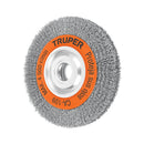 Carda alambre ondulado 8" x 1" para esmeril, Truper