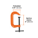 PRENSA FORJADA TIPO "C" 8"