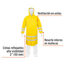 Gabardina impermeable Truper con reflejante, talla Mediana