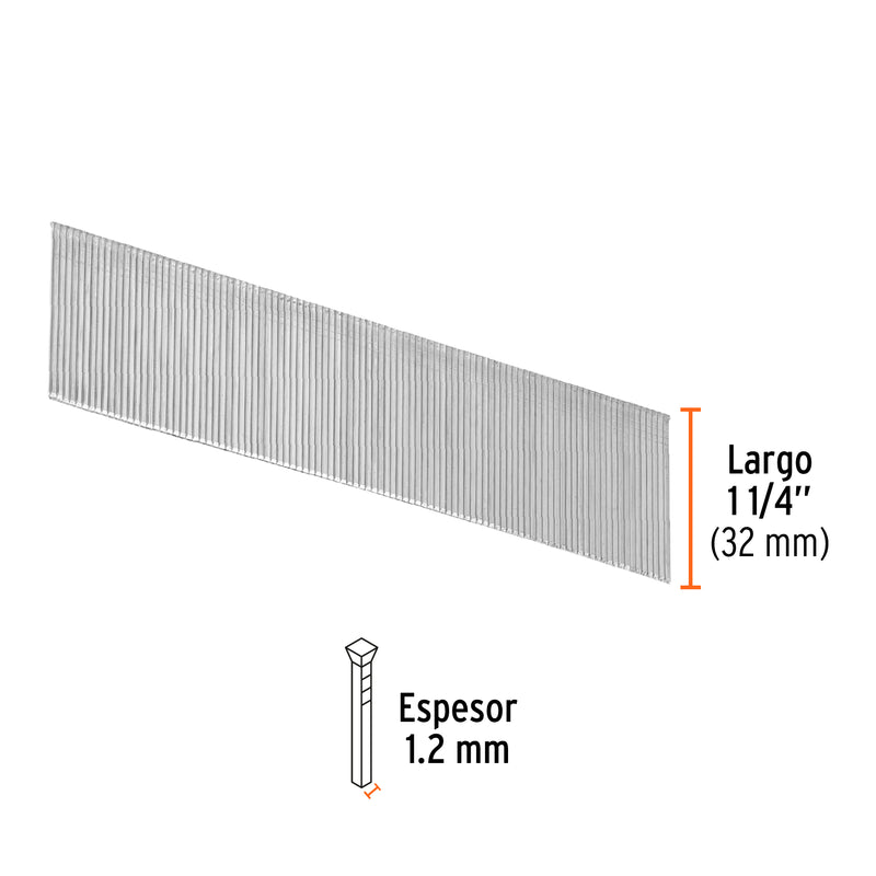 5000 clavos calibre 18, 32 mm para CLNE-18, Truper