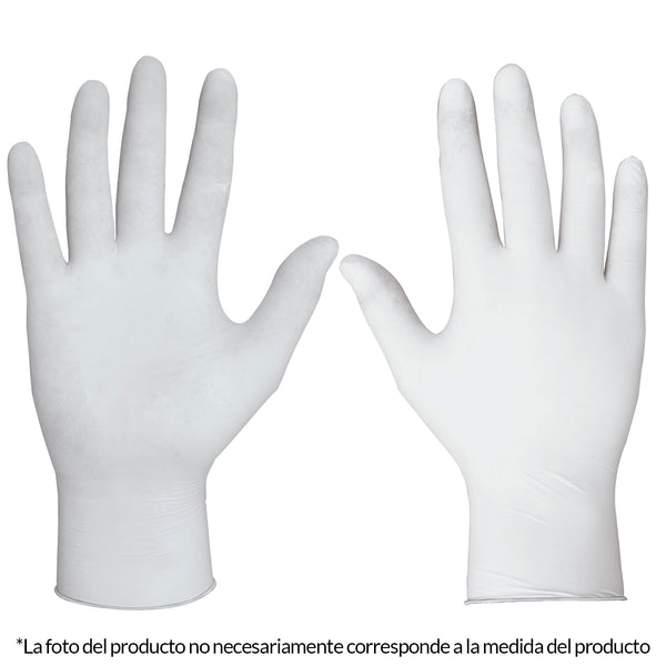 Guantes de látex desechable Truper, talla Grande