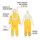 CONJ. IMPERMEABLE DOBLE CAPA, AMARILLO, TAM M