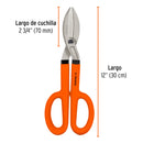 Tijera para hojalatero 12", Truper