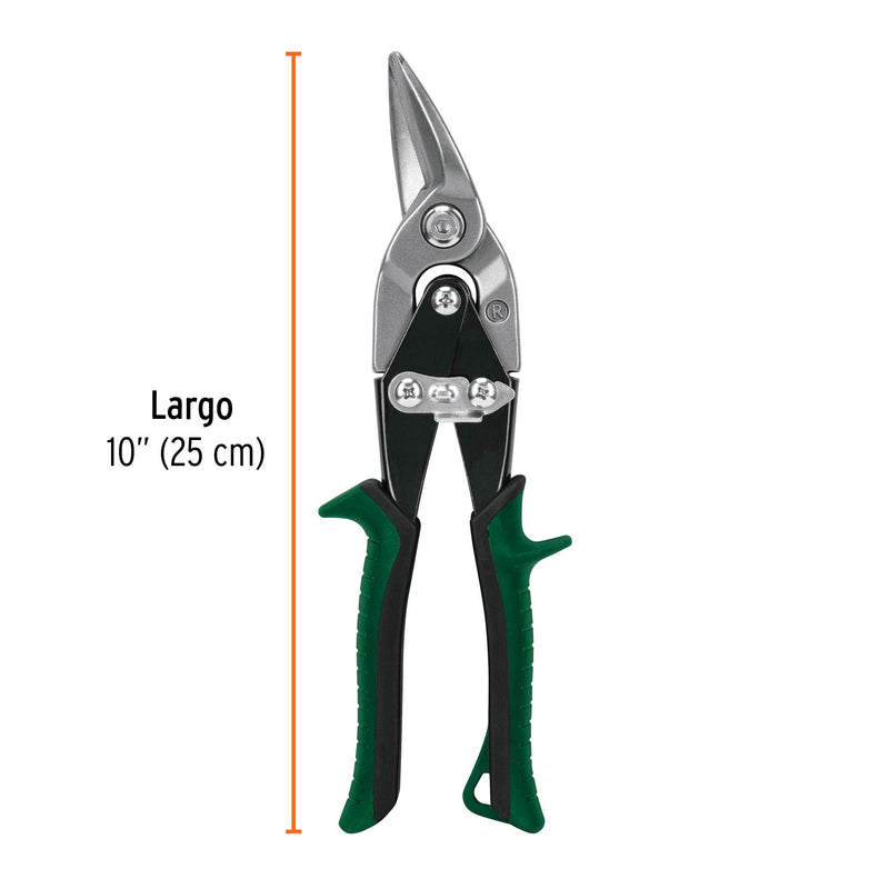 Tijera de aviación 10" corte derecho
