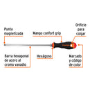 Desarmador plano 5/16" x 10" mango Comfort Grip