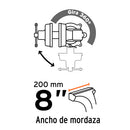 TORNILLO DE BANCO IND. 8", ACERO