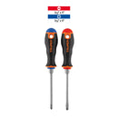 Dúo de desarmadores Truper 3/16" x 4", mango Comfort Grip